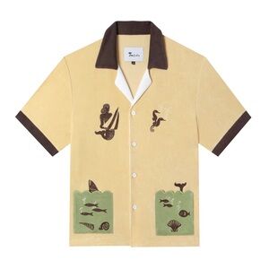 Tombolo Sailors Delight (Rare) Terry Cloth Button Up Shirt NWT SIZE LARGE